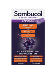 Sambucol Immuno Forte Capsules with Vitamin C and Zinc - 30 Capsules